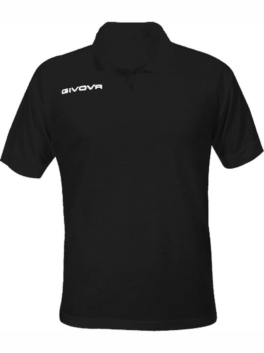 Givova Summer Herren Kurzarmshirt Polo Schwarz