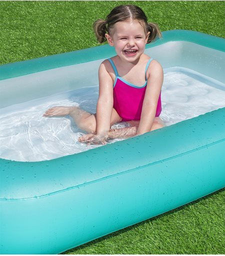 Bestway Kinder Schwimmbecken PVC 102lt Aufblasbar 165x104x25cm Türkis