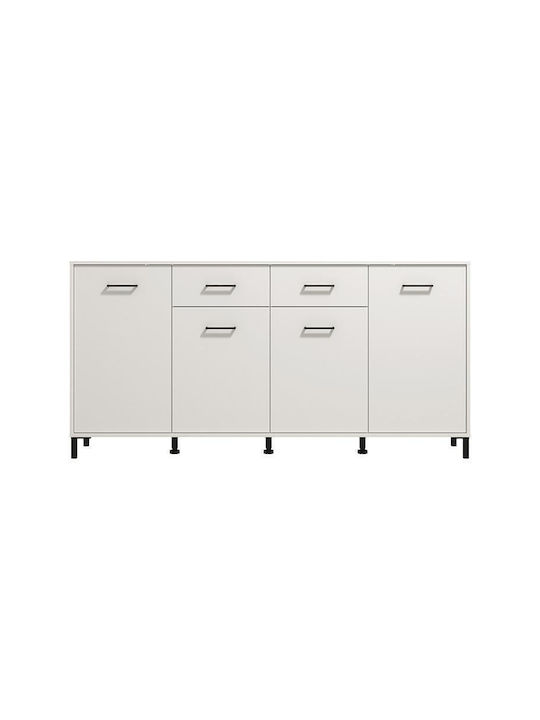 Sideboard Vienne 4k2f Wooden White 183x40x90cm
