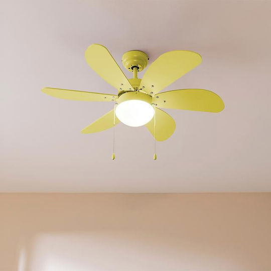 Cecotec EnergySilence Aero 3600 Vision Ceiling Fan 92cm with Light Fixture Fully Yellow