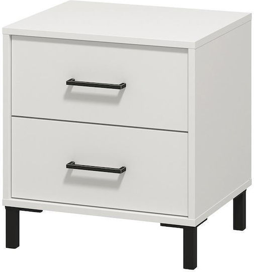 Комод No2f Дървен Бял 48x40x52см