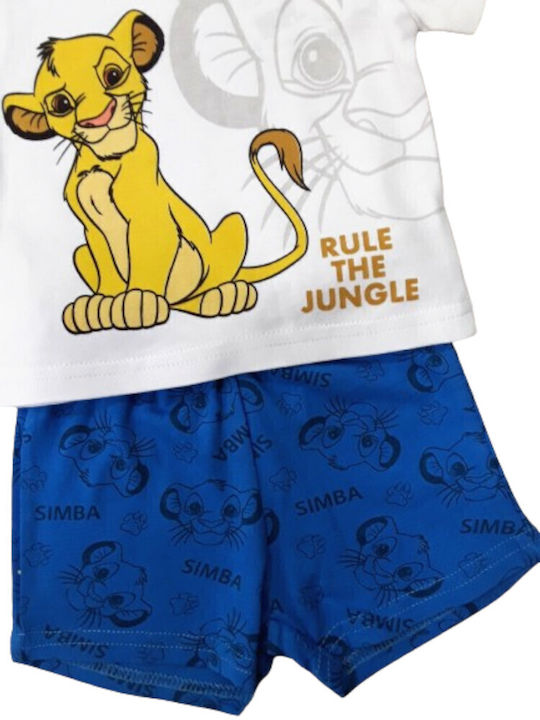 Παιδικό Σετ με Σορτς Καλοκαιρινό 2τμχ Blue Simba Rule Of Jungle Blue