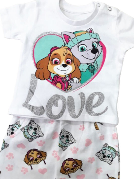 Kids' Set with Leggings Summer 2pcs White