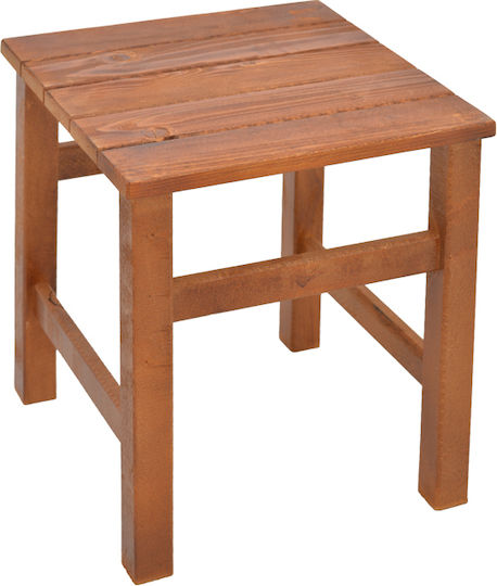 Summrine Sitting Room Outdoor Free Standing Wood Table Natural 40x40x45cm