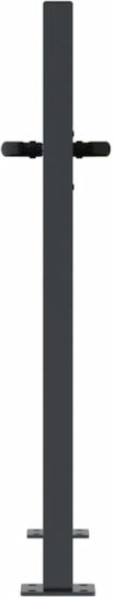 vidaXL Garden Metal Fence Gate in Gray Color 80cm x 1.05m