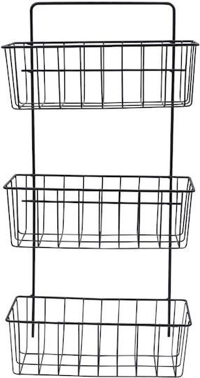 Uncle George An der Wand montiert Badezimmerregal Metallisch 24x10x51cm Schwarz