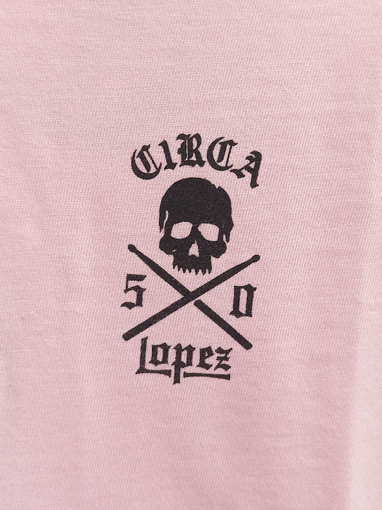 Circa Lopez 50 Men's Short Sleeve T-shirt Canyon Pink/black