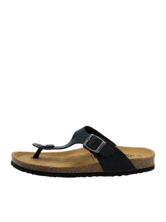 Leather Women's Flat Sandals Anatomic Apure Negro