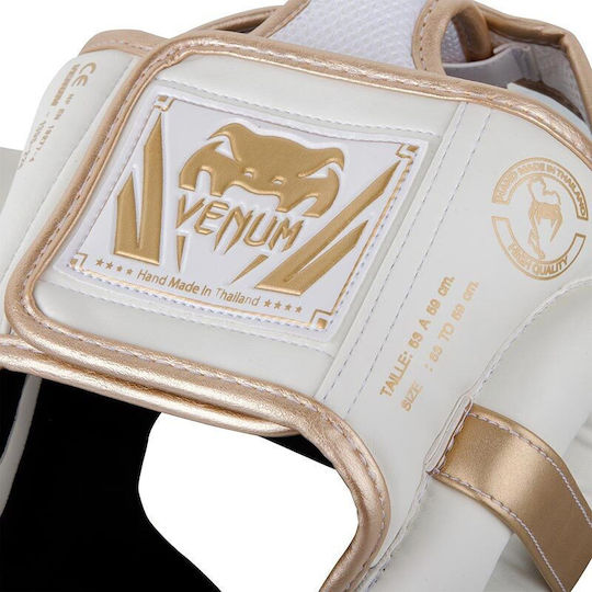 Venum Adult Open Face Boxing Headgear Leather White