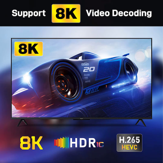 H96 Max TV Box H96MAX-M6 4K UHD with WiFi USB 2.0 4GB RAM and 4GB Storage Space with Operating System Android and Google Assistant