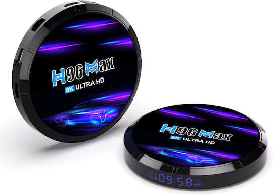 H96 Max TV Box H96MAX-M6 4K UHD with WiFi USB 2.0 4GB RAM and 4GB Storage Space with Operating System Android and Google Assistant