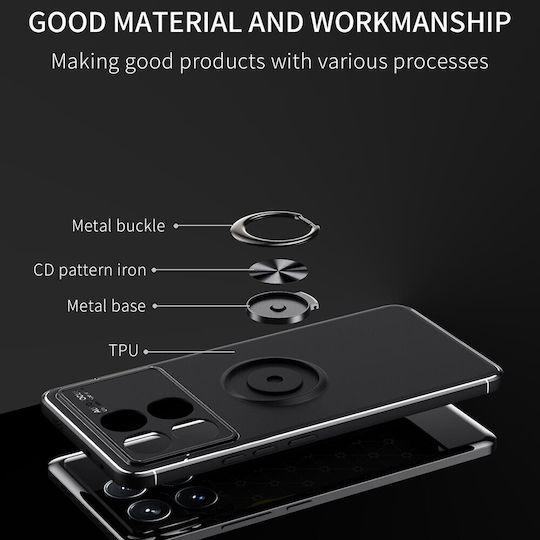 Umschlag Rückseite Silikon Schwarz (Xiaomi Poco F6 Pro 5G)