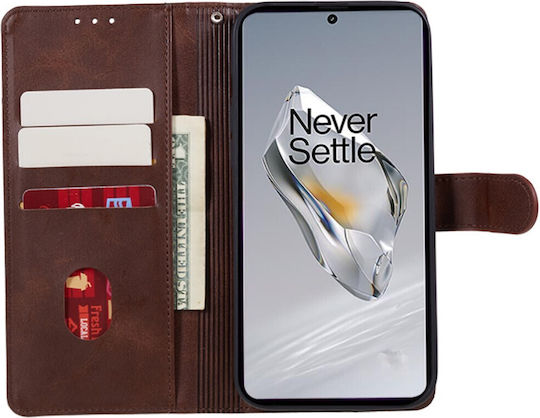 Wallet Δερμάτινο / Δερματίνης / Πλαστικό Καφέ (OnePlus Nord N30 SE)