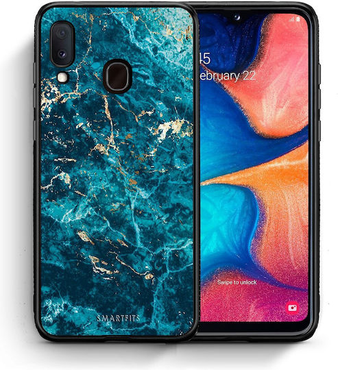 Smartfits Marble Blue Задна корица Пластмаса / Силикон Син (Galaxy M20)