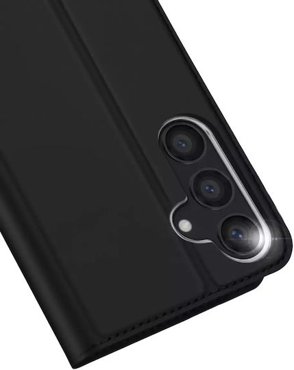 Dux Ducis Skin Pro Buchen Sie Synthetisches Leder / Leder Schwarz (Samsung Galaxy S24)