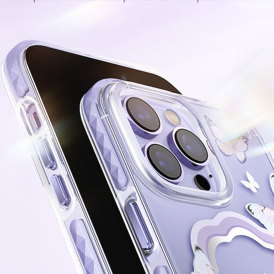 Kingxbar Butterfly Series Задна Корица От Силикон 0.3мм Синя (iPhone 14 Pro Max)