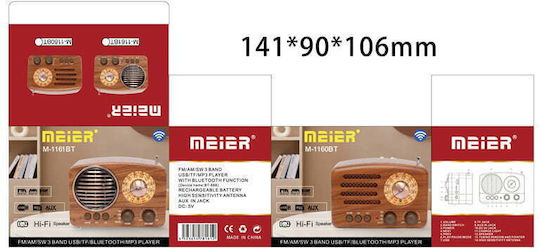 Meier M-1160BT Retro cu USB Maro