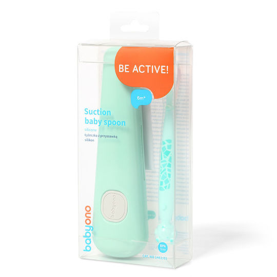 Babyono Baby Spoon in Case for 6+ months Green