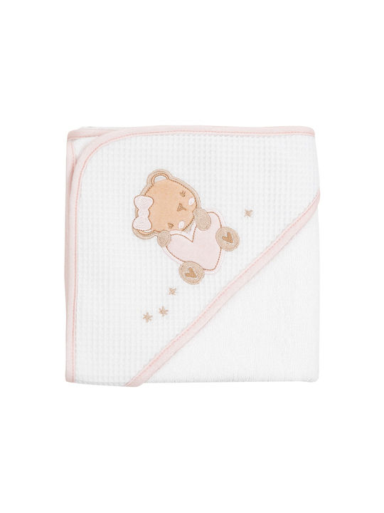 Kikka Boo Hooded Baby Bath Towel Dream Big Pink