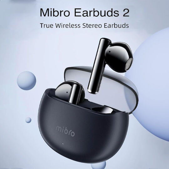 Mibro Earbuds 2 Bluetooth Handsfree Ακουστικά με Θήκη Φόρτισης Μαύρα