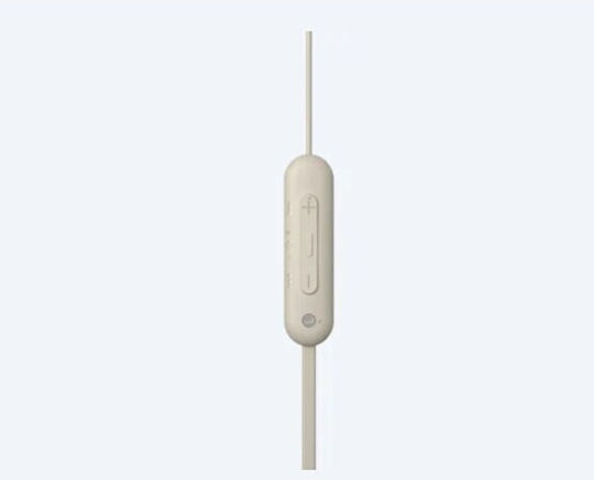 Sony WI-C100 In-ear Bluetooth Handsfree Earphones with Sweat Resistance Beige