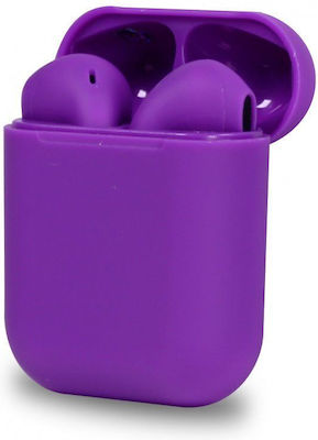 inPods 12 Earbud Bluetooth Handsfree Earphones with Sweat Resistance and Charging Case Purple