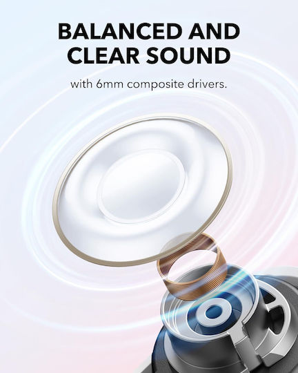 Soundcore by Anker A30i In-Ear Bluetooth-Freisprecheinrichtung Kopfhörer mit Schweißresistenz und Ladeetui Weiß