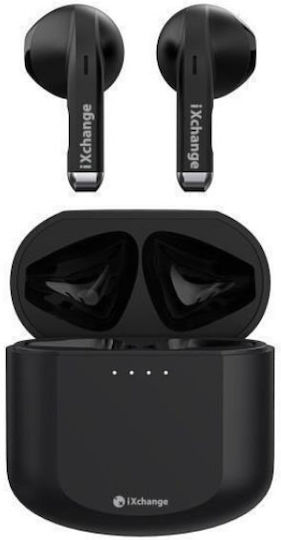 iXchange ES-02 In-ear Bluetooth Handsfree Ακουστικά με Θήκη Φόρτισης Μαύρα