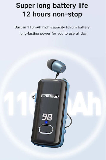 Fineblue F580 In-ear Bluetooth Handsfree Ακουστικό Χρυσό