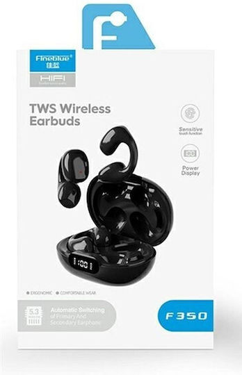 Fineblue F350 Earbud Bluetooth Handsfree Ακουστικά με Θήκη Φόρτισης Μαύρα