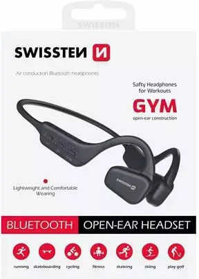 Swissten 51107090 Open Ear Bluetooth Handsfree Ακουστικά Μαύρα