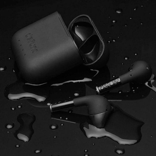 Defunc True Go Slim Ohrstöpsel Bluetooth-Freisprecheinrichtung Kopfhörer mit Schweißresistenz und Ladeetui Schwarz
