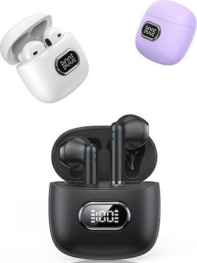 Usams IAII15 Earbud Bluetooth Handsfree Ακουστικά με Αντοχή στον Ιδρώτα και Θήκη Φόρτισης Μωβ
