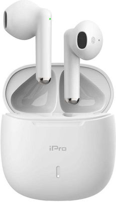 iPro TW100 In-ear Bluetooth Handsfree Earphones with Charging Case Whitά