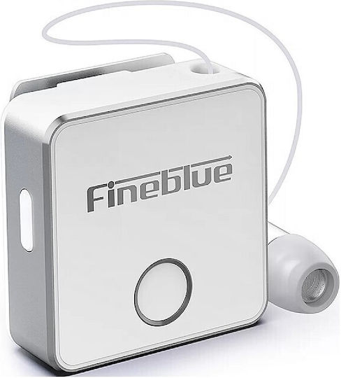 Fineblue F2 Pro In-ear Bluetooth Handsfree Ακουστικό Πέτου Λευκό