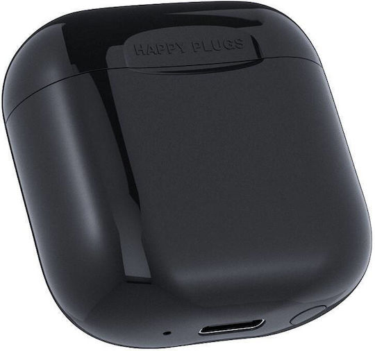 Happy Plugs Joy In ear Bluetooth хендсфри Слушалки с Устойчивост на Пот и Кутийка за Зареждане Черен