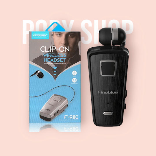 Fineblue F980 In-ear Bluetooth Handsfree Ακουστικά Μαύρα