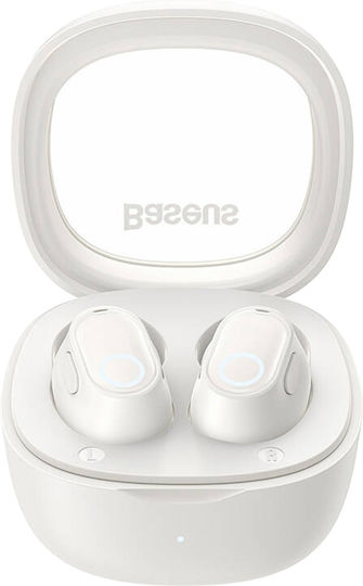 Baseus Bowie Wm02 Tws In-ear Bluetooth Handsfree Earphones with Charging Case Creamy White