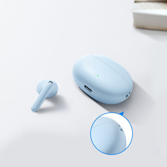 Joyroom JR-FB2 Earbud Bluetooth Handsfree Ακουστικά με Αντοχή στον Ιδρώτα και Θήκη Φόρτισης Μπλε
