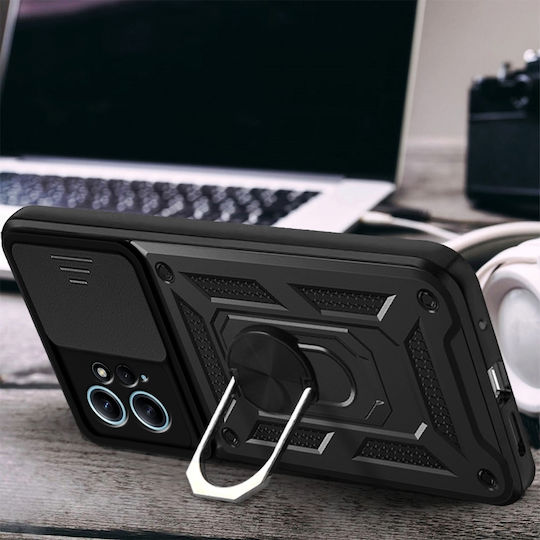 Techsuit Shield Umschlag Rückseite Kunststoff / Silikon Schwarz (Redmi Note 12 4G)