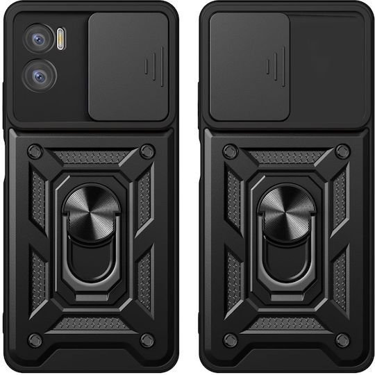 Techsuit Shield Back Cover Plastic / Silicon Negru (Moto E22)