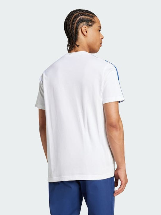 Adidas Real Madrid Ανδρικό Αθλητικό T-shirt Κοντομάνικο Λευκό
