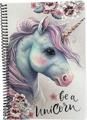 Spiral Notebook Bmu B5 17x25 2-Subject 70 Sheets Magic Unicorn-love Dog 357-17402 Bmu-back Me Up