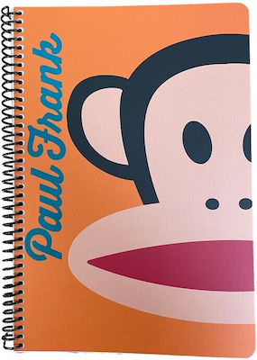 Spiral Notebook Bmu Paul Frank B5 17x25 2-subject 70 sheets Logo Boys-party Fever 346-87402 Paul Frank