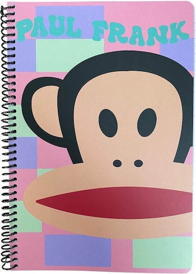 Spiral Notebook Bmu Paul Frank B5 17x25 2-subject 70 sheets 1995-logo Girl 346-86402 Paul Frank