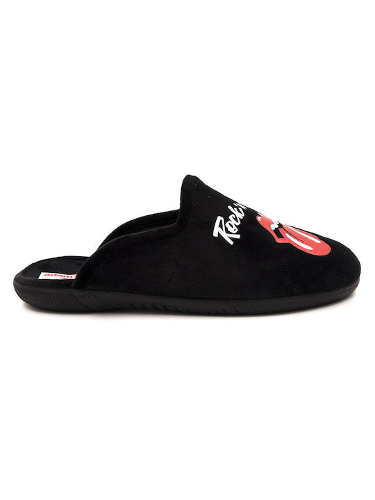 Adam's Shoes Men's Slipper Black