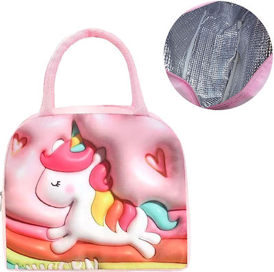 Justnote Isothermal Food Case Pink Unicorns L20 x W11 x H22cm