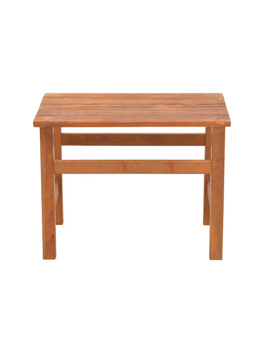 Summrine Sitting Room Outdoor Free Standing Wood Table Natural 60x40x45cm