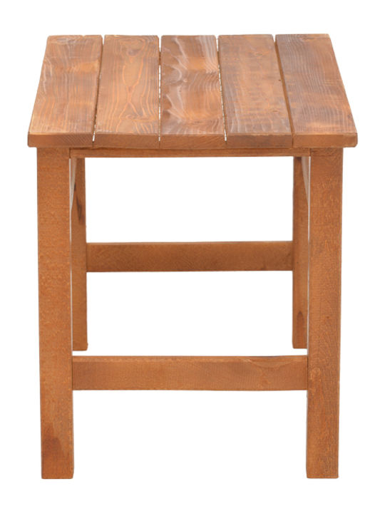 Summrine Sitting Room Outdoor Free Standing Wood Table Natural 60x40x45cm
