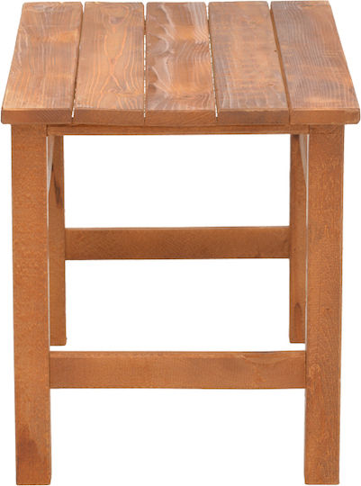 Summrine Sitting Room Outdoor Free Standing Wood Table Natural 60x40x45cm